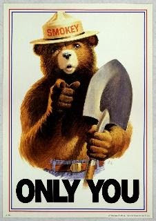 Smokey Bear promoting plant a tree